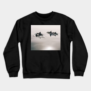 Dolphin Pod Swimming Crewneck Sweatshirt